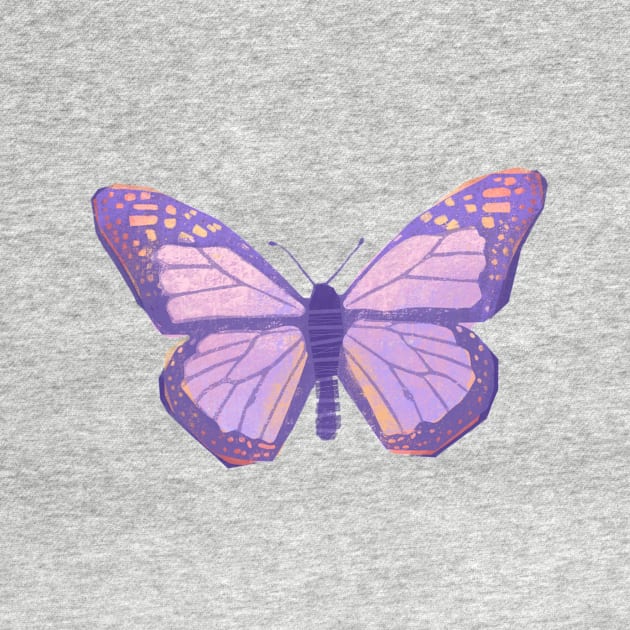 Purple Butterly Sticker by ColorsHappiness